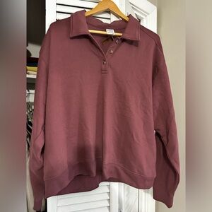 NWT Victoria Secret (PINK) Oversized Polo Sweatshirt